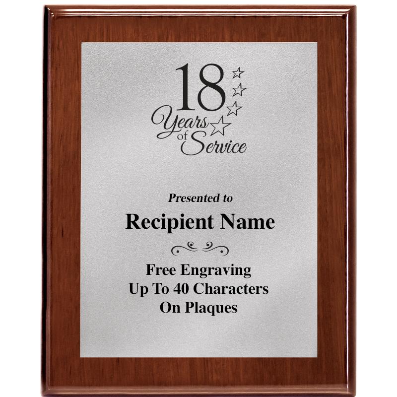 8X10 WALNUT PLQ MATTE SV PLT