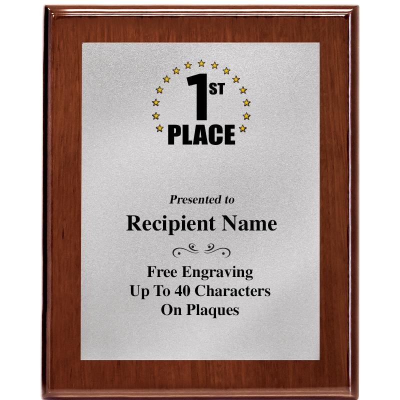 8X10 WALNUT PLQ MATTE SV PLT