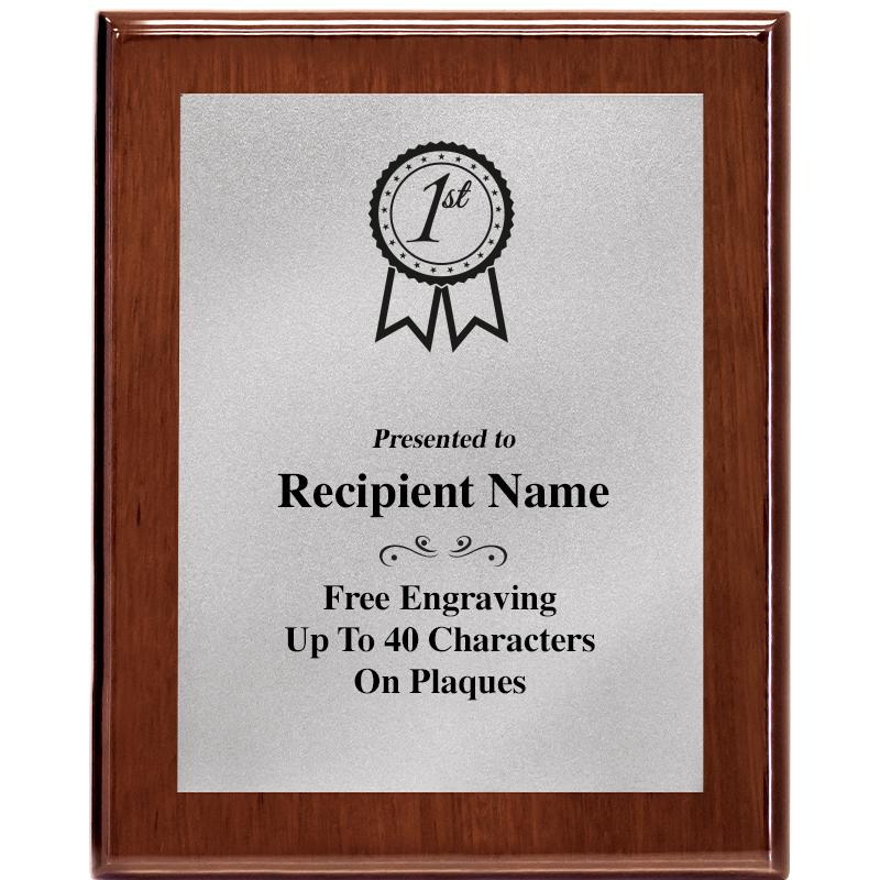 8X10 WALNUT PLQ MATTE SV PLT