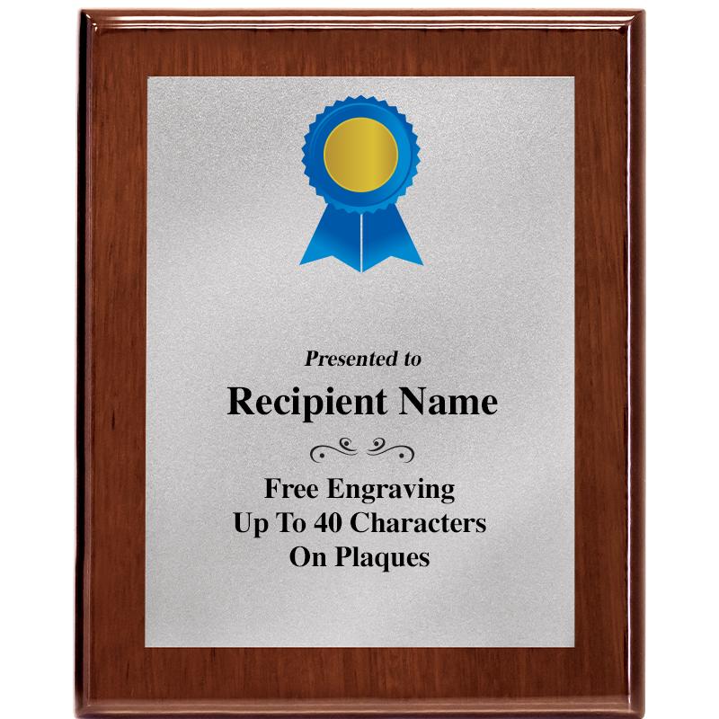 8X10 WALNUT PLQ MATTE SV PLT