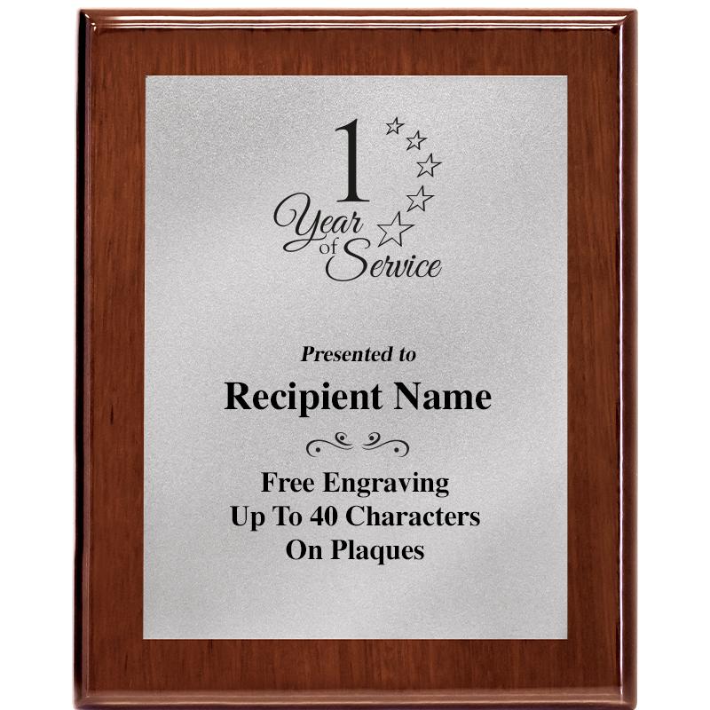 8X10 WALNUT PLQ MATTE SV PLT