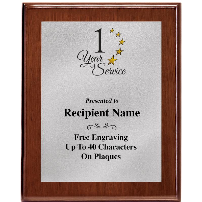 8X10 WALNUT PLQ MATTE SV PLT