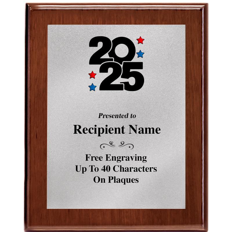 8X10 WALNUT PLQ MATTE SV PLT