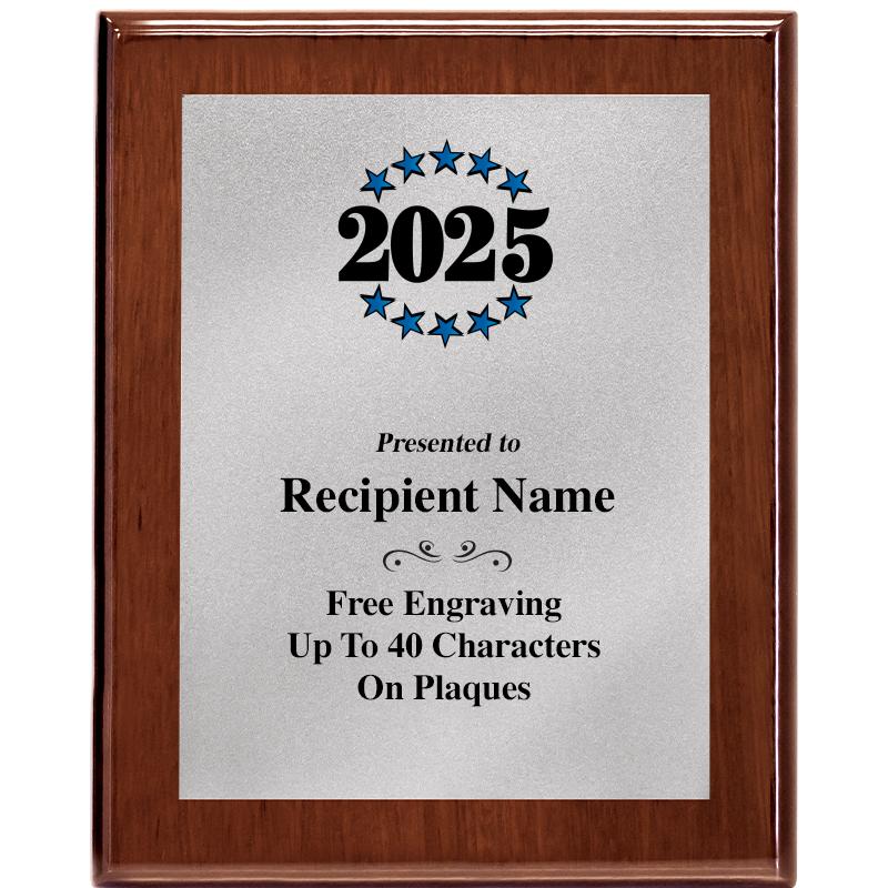 8X10 WALNUT PLQ MATTE SV PLT