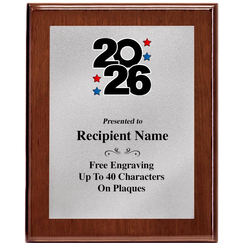 8X10 WALNUT PLQ MATTE SV PLT