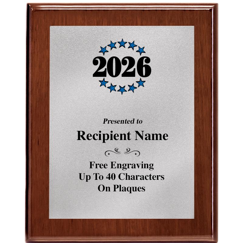 8X10 WALNUT PLQ MATTE SV PLT