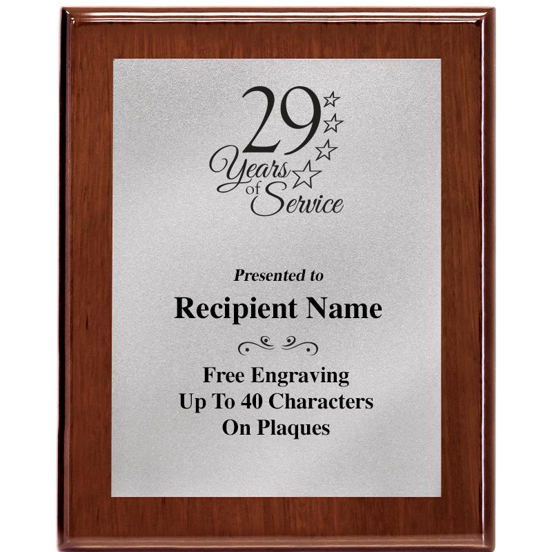 8X10 WALNUT PLQ MATTE SV PLT