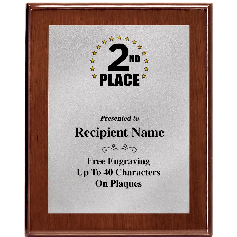 8X10 WALNUT PLQ MATTE SV PLT