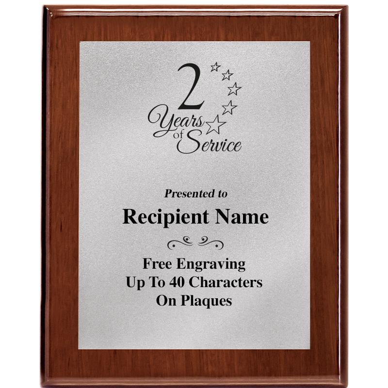 8X10 WALNUT PLQ MATTE SV PLT