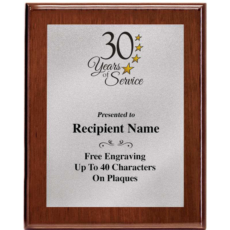 8X10 WALNUT PLQ MATTE SV PLT