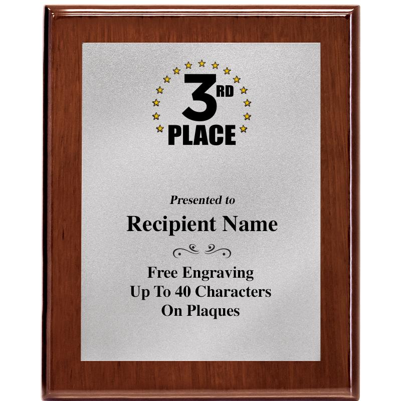 8X10 WALNUT PLQ MATTE SV PLT