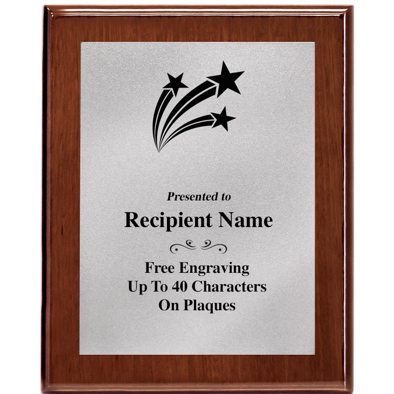 8X10 WALNUT PLQ MATTE SV PLT