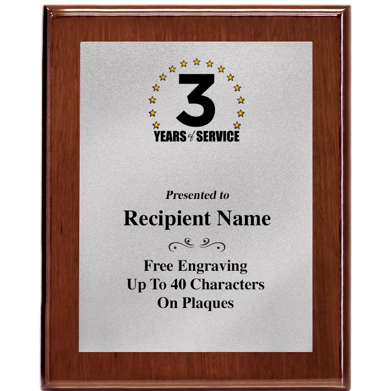 8X10 WALNUT PLQ MATTE SV PLT