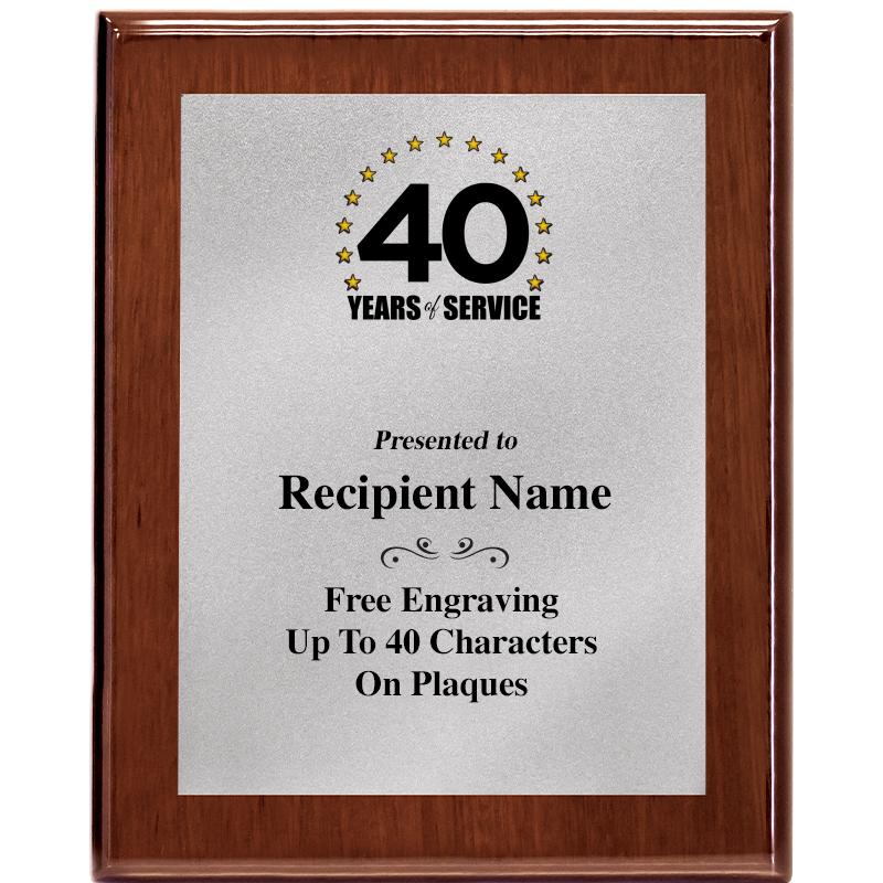 8X10 WALNUT PLQ MATTE SV PLT