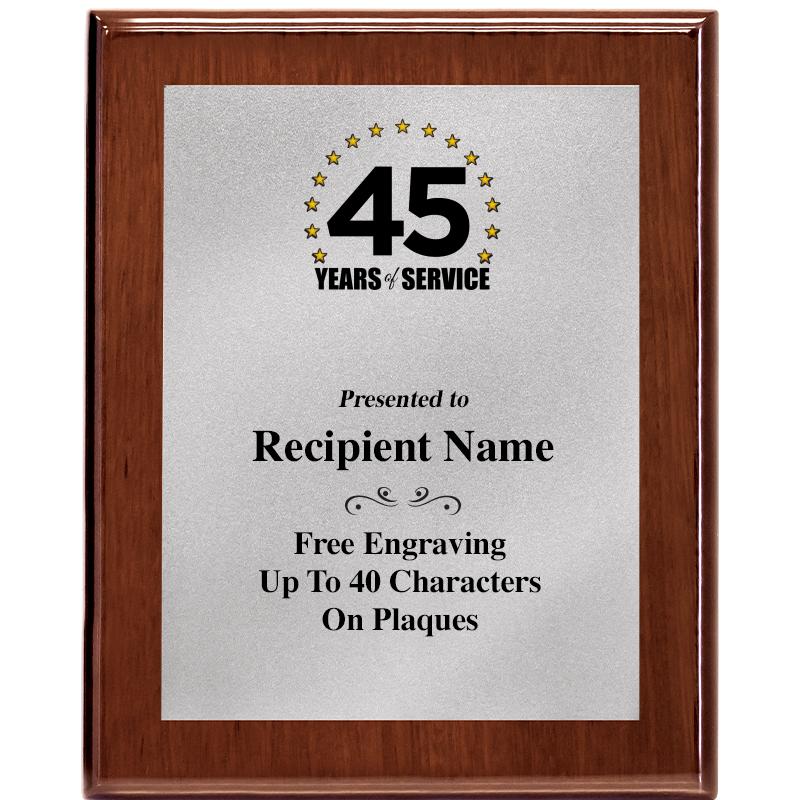 8X10 WALNUT PLQ MATTE SV PLT