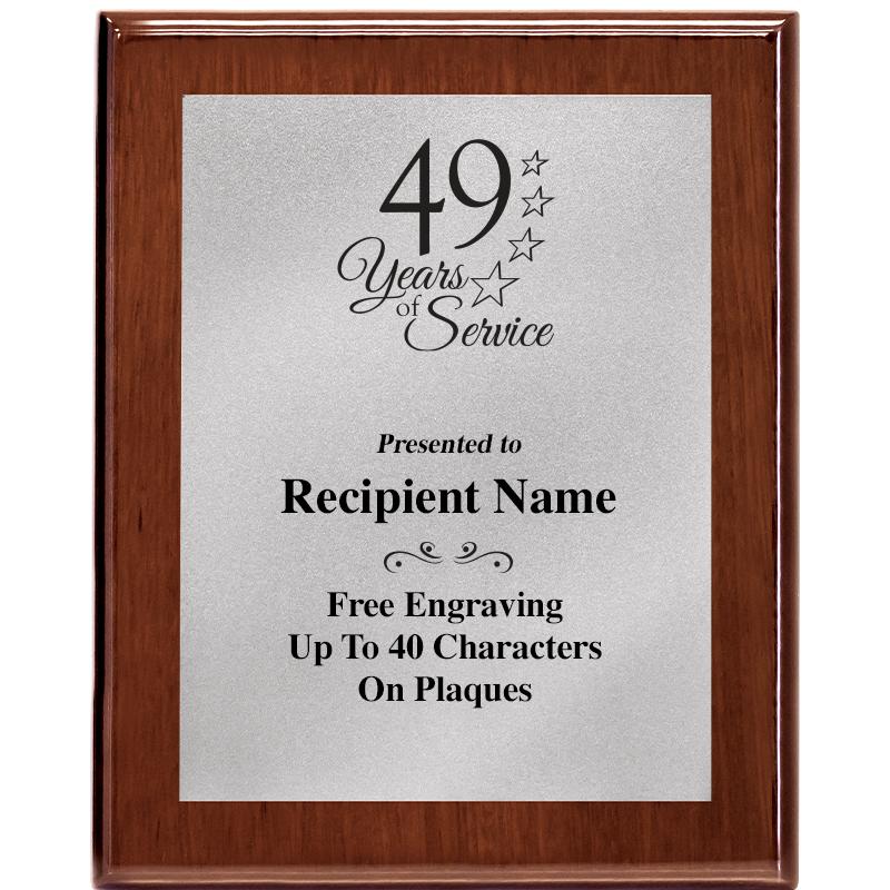 8X10 WALNUT PLQ MATTE SV PLT