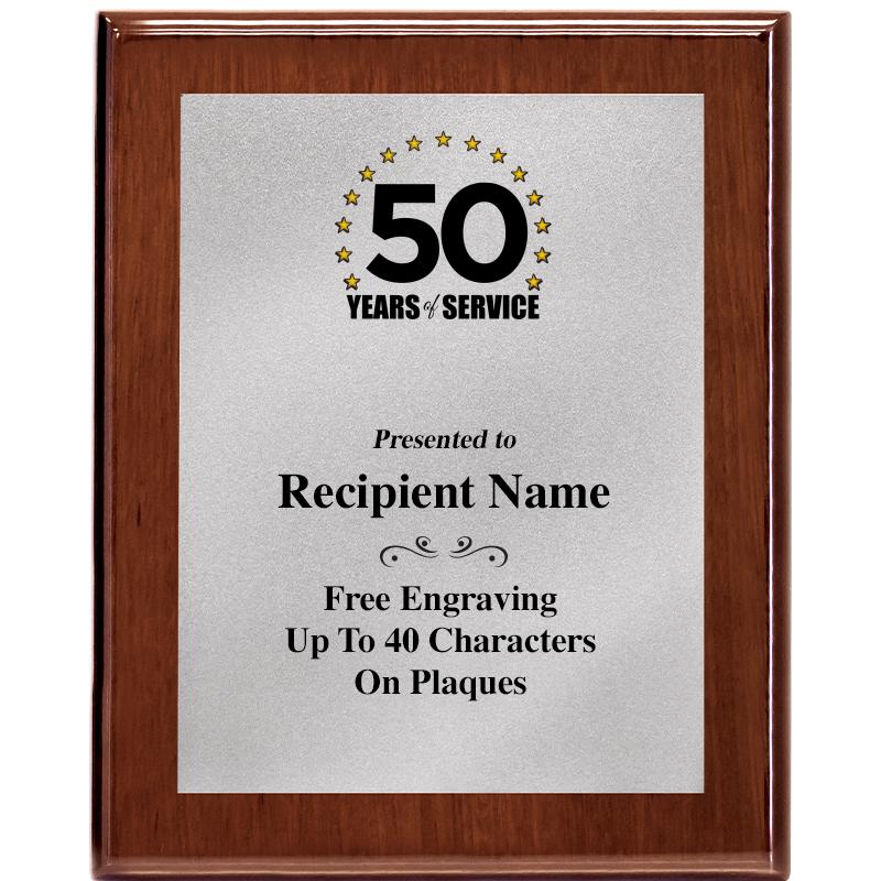 8X10 WALNUT PLQ MATTE SV PLT