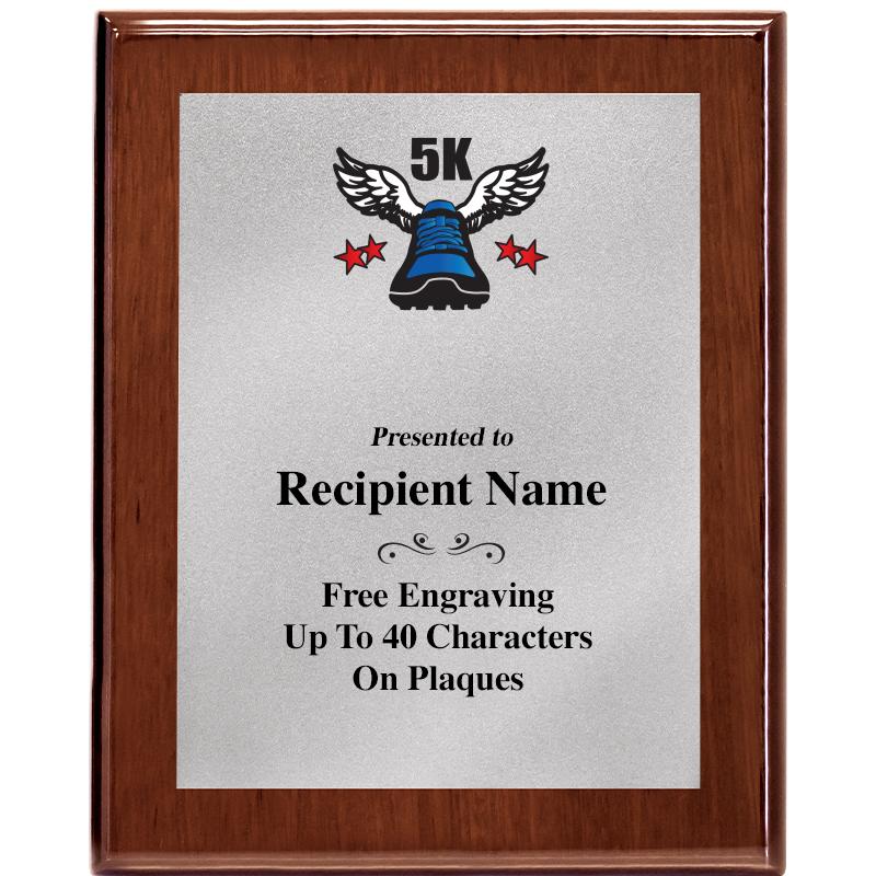 8X10 WALNUT PLQ MATTE SV PLT