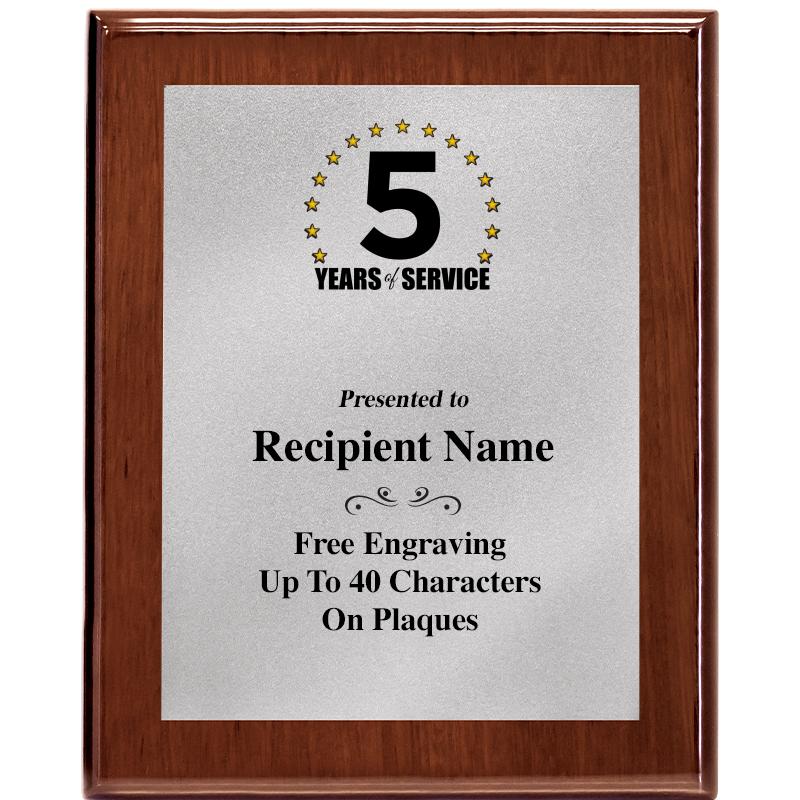 8X10 WALNUT PLQ MATTE SV PLT