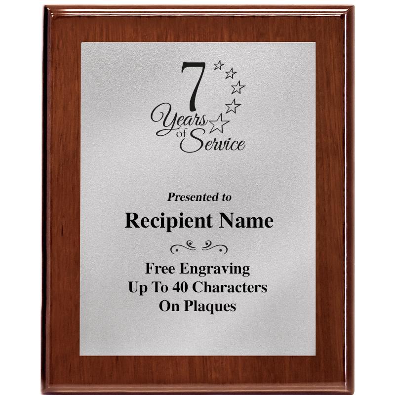 8X10 WALNUT PLQ MATTE SV PLT