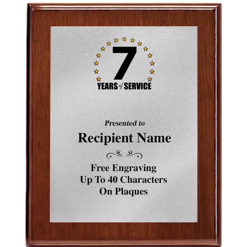 8X10 WALNUT PLQ MATTE SV PLT