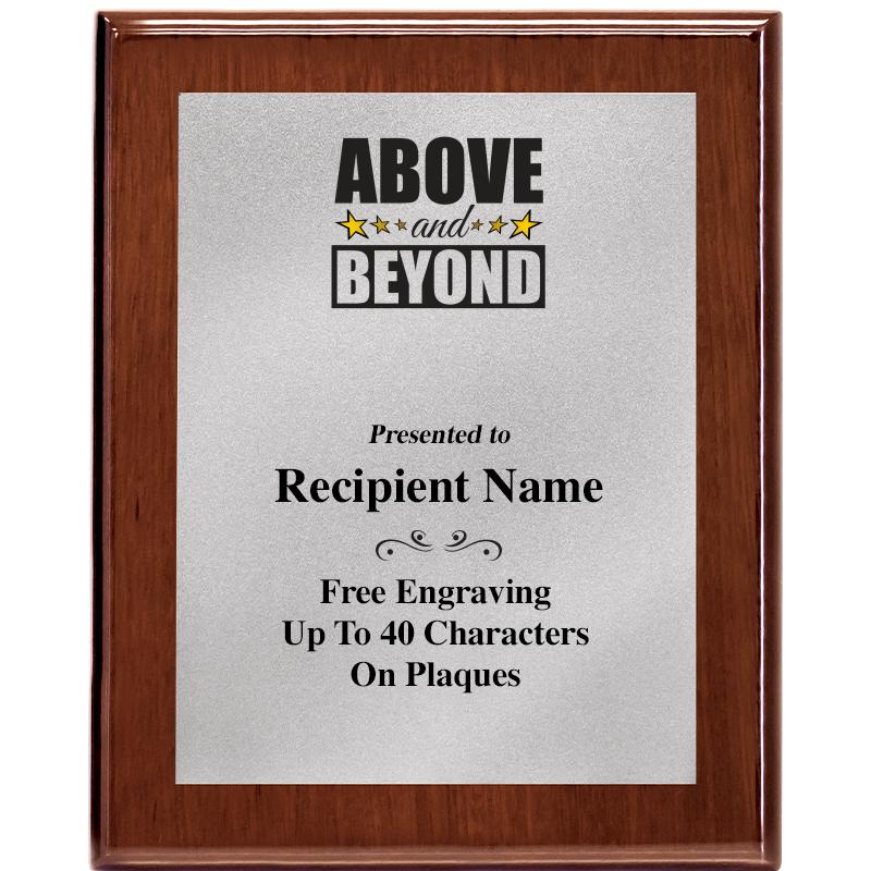 8X10 WALNUT PLQ MATTE SV PLT