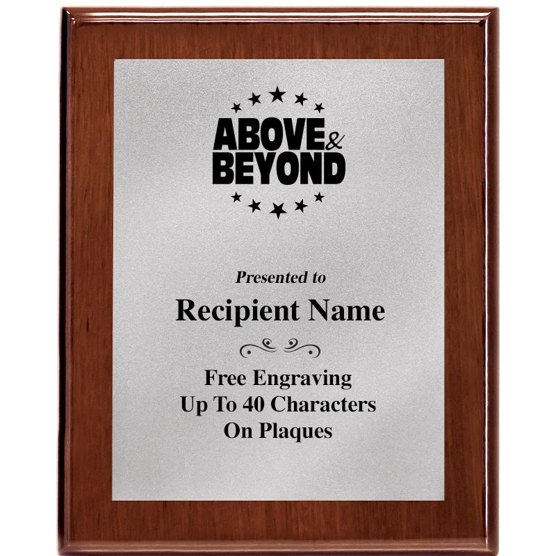 8X10 WALNUT PLQ MATTE SV PLT