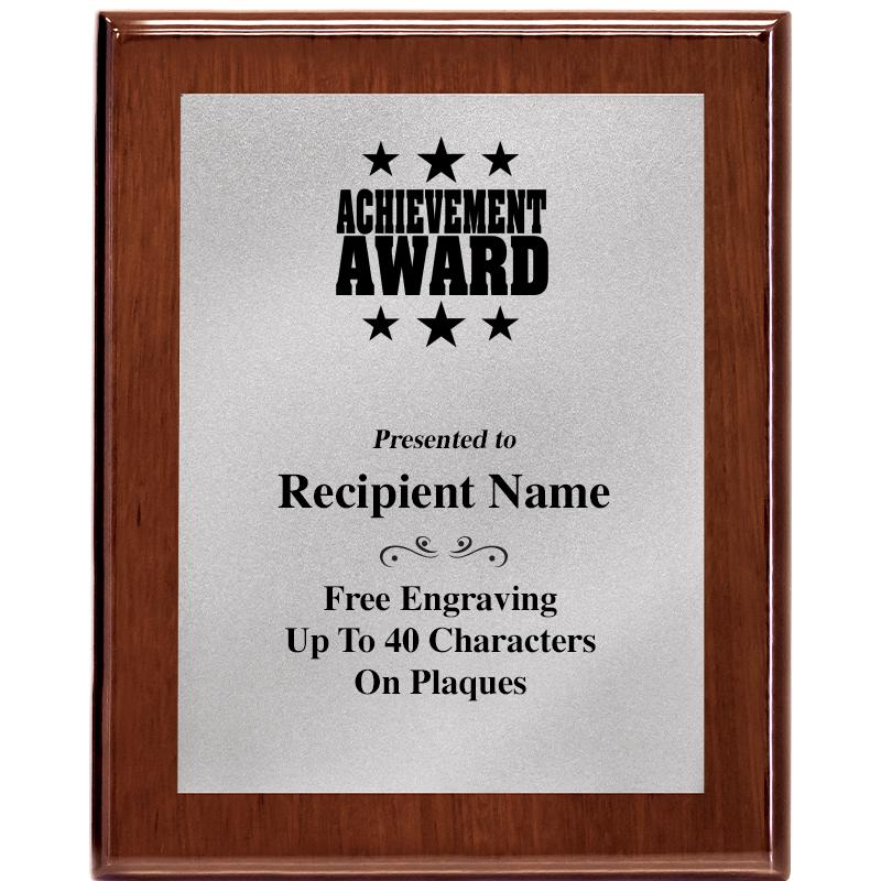 8X10 WALNUT PLQ MATTE SV PLT