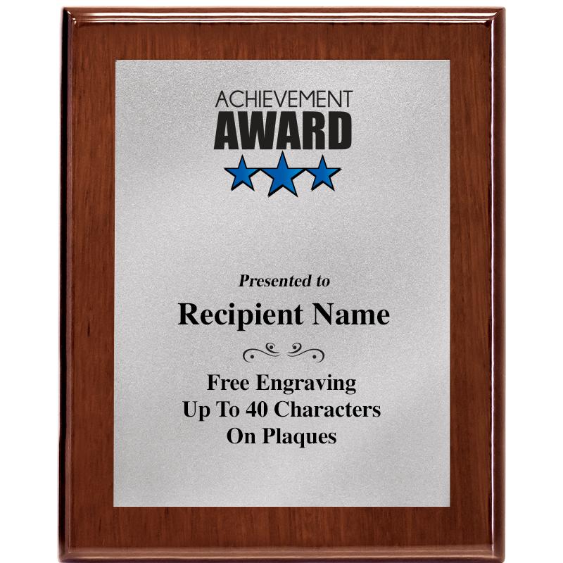 8X10 WALNUT PLQ MATTE SV PLT