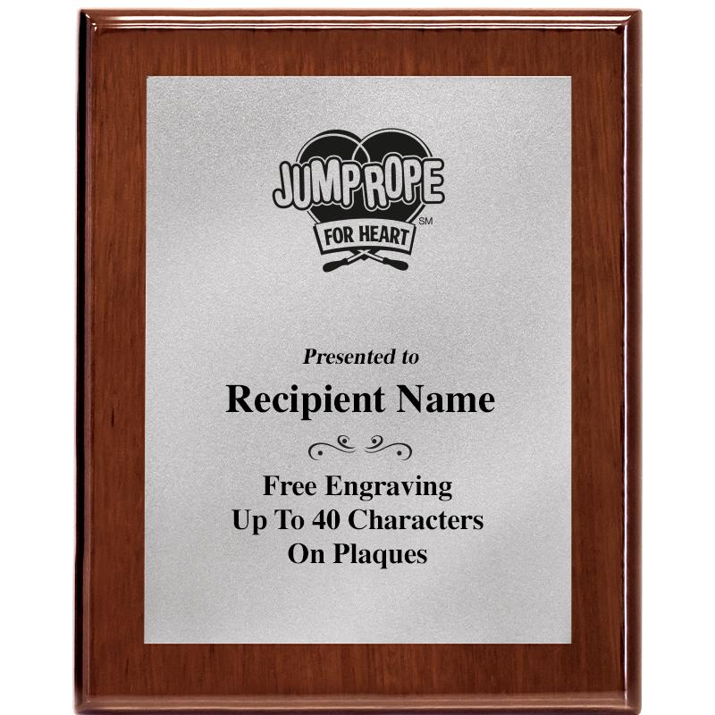 8X10 WALNUT PLQ MATTE SV PLT