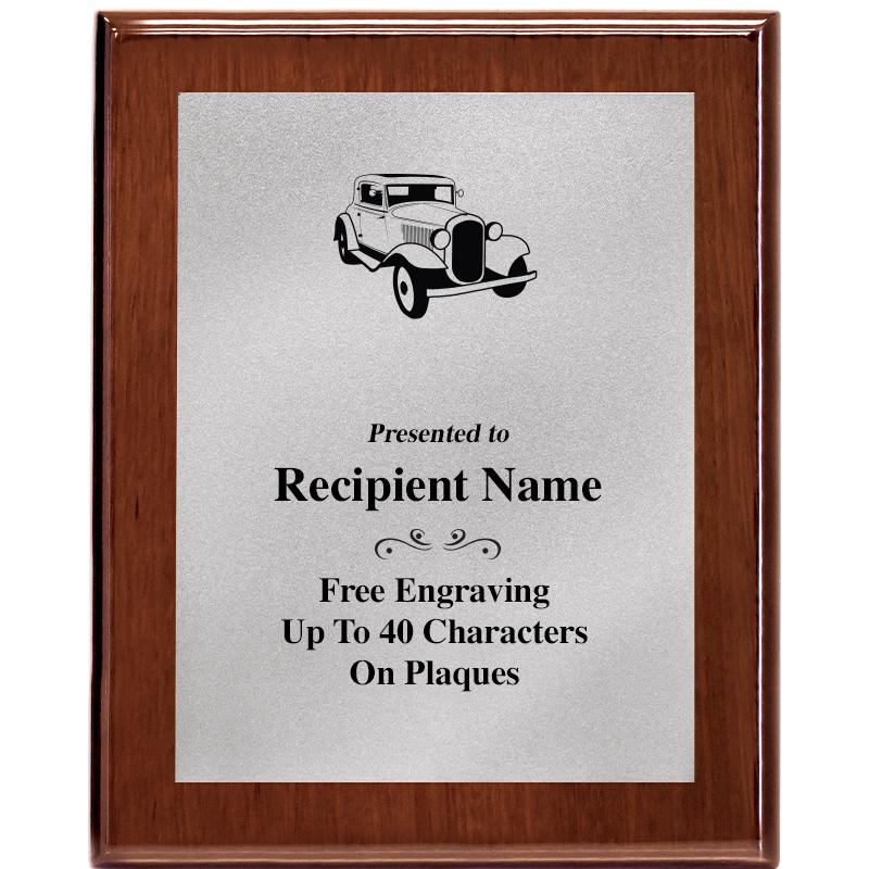 8X10 WALNUT PLQ MATTE SV PLT