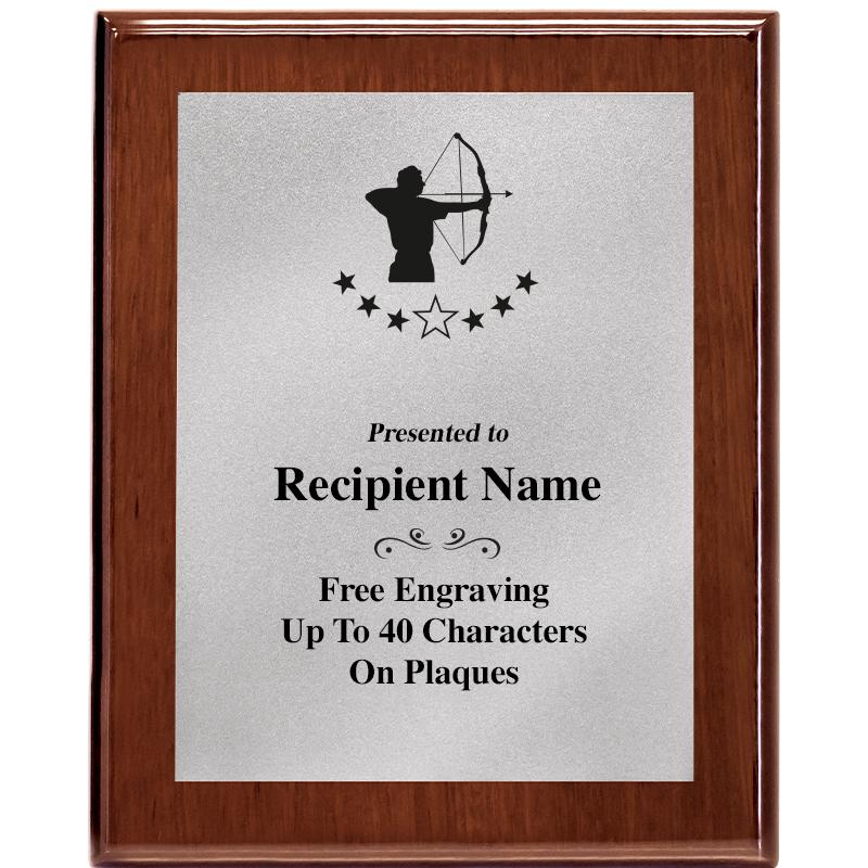 8X10 WALNUT PLQ MATTE SV PLT