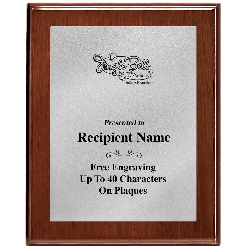 8X10 WALNUT PLQ MATTE SV PLT