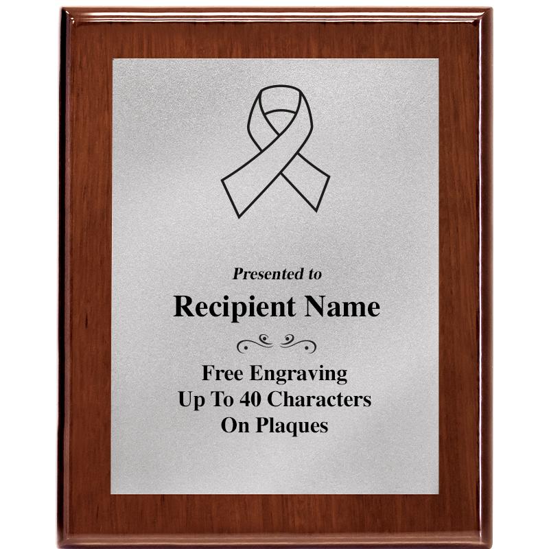 8X10 WALNUT PLQ MATTE SV PLT