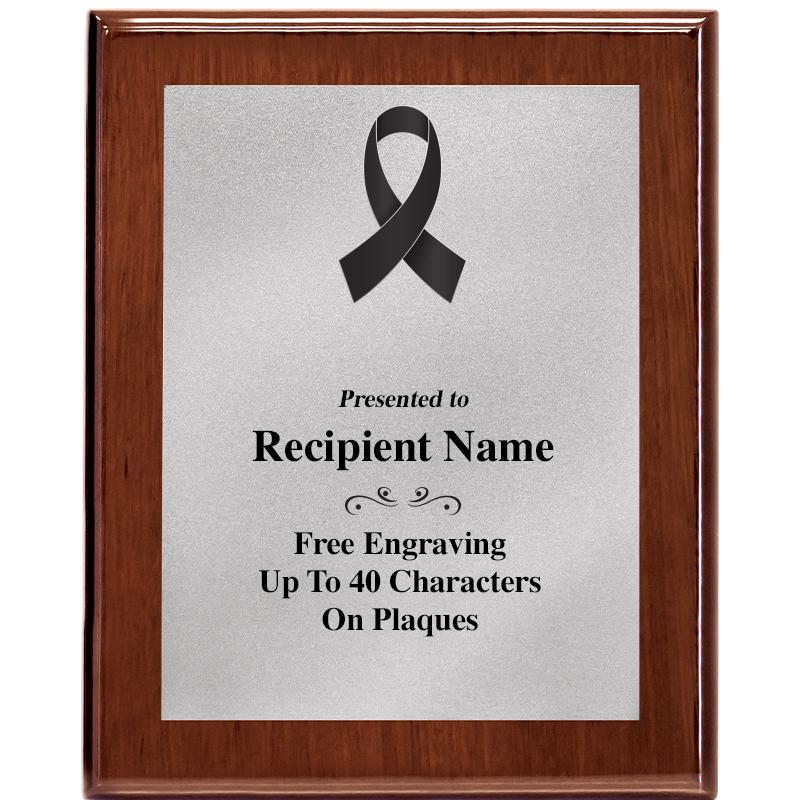 8X10 WALNUT PLQ MATTE SV PLT