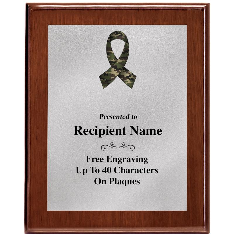 8X10 WALNUT PLQ MATTE SV PLT