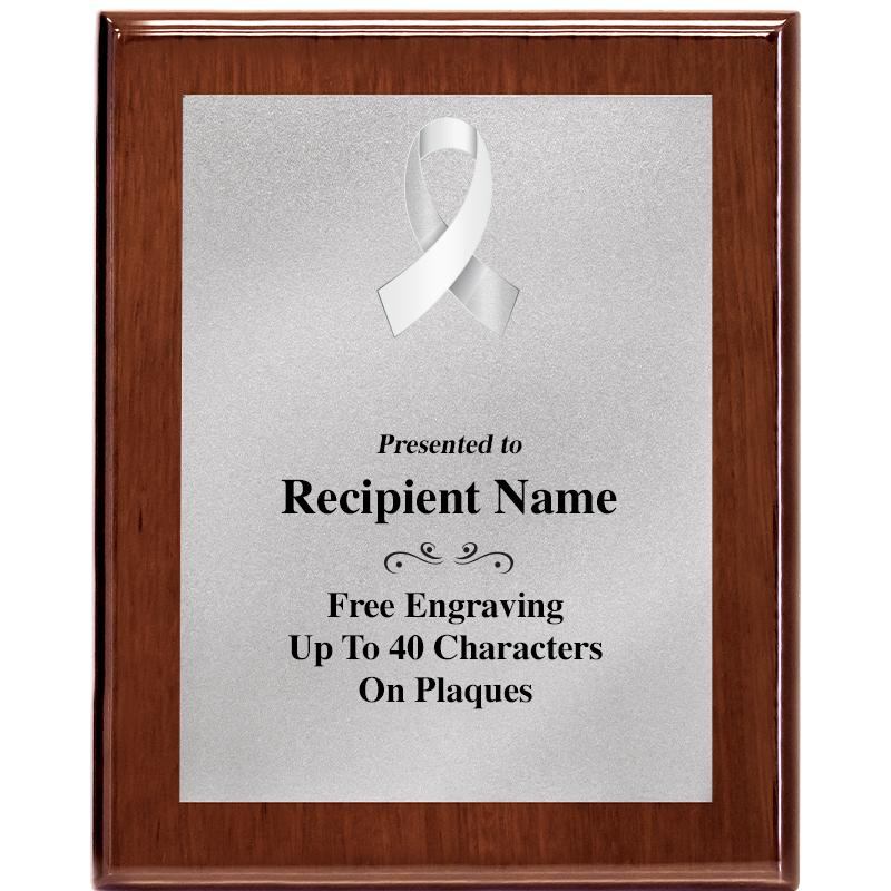 8X10 WALNUT PLQ MATTE SV PLT