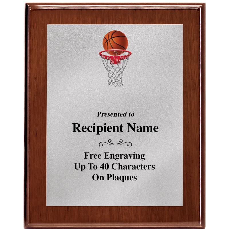 8X10 WALNUT PLQ MATTE SV PLT