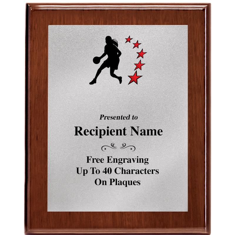 8X10 WALNUT PLQ MATTE SV PLT