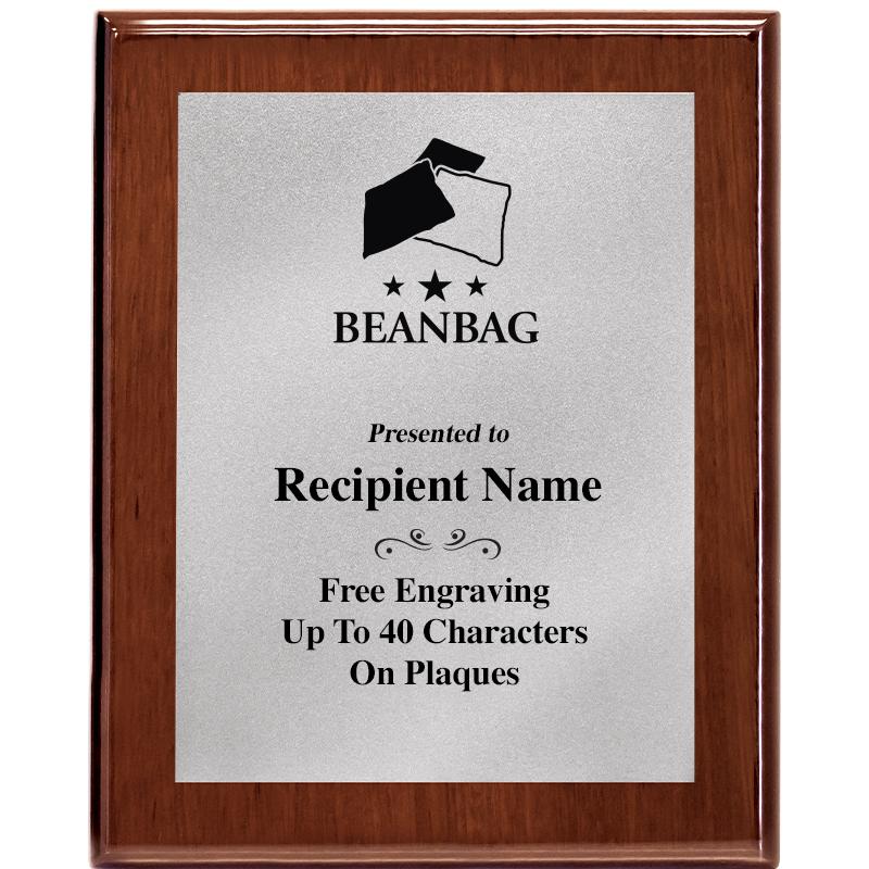 8X10 WALNUT PLQ MATTE SV PLT