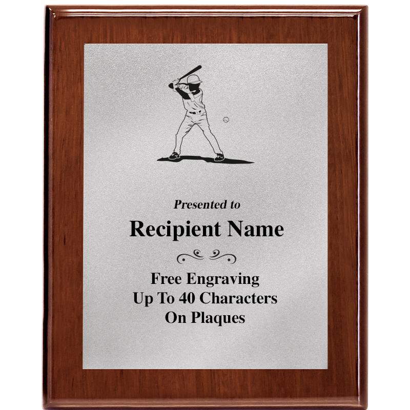 8X10 WALNUT PLQ MATTE SV PLT