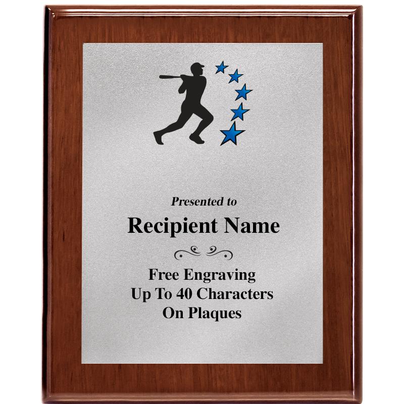 8X10 WALNUT PLQ MATTE SV PLT