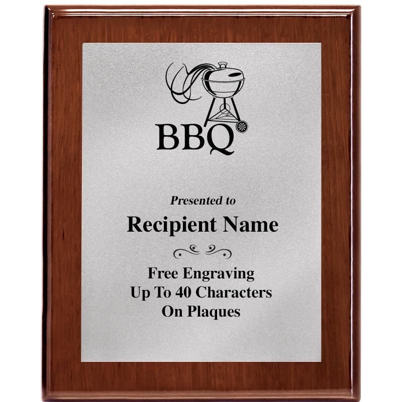 8X10 WALNUT PLQ MATTE SV PLT