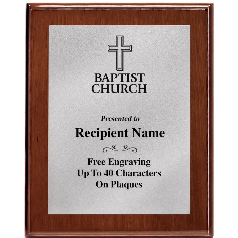 8X10 WALNUT PLQ MATTE SV PLT