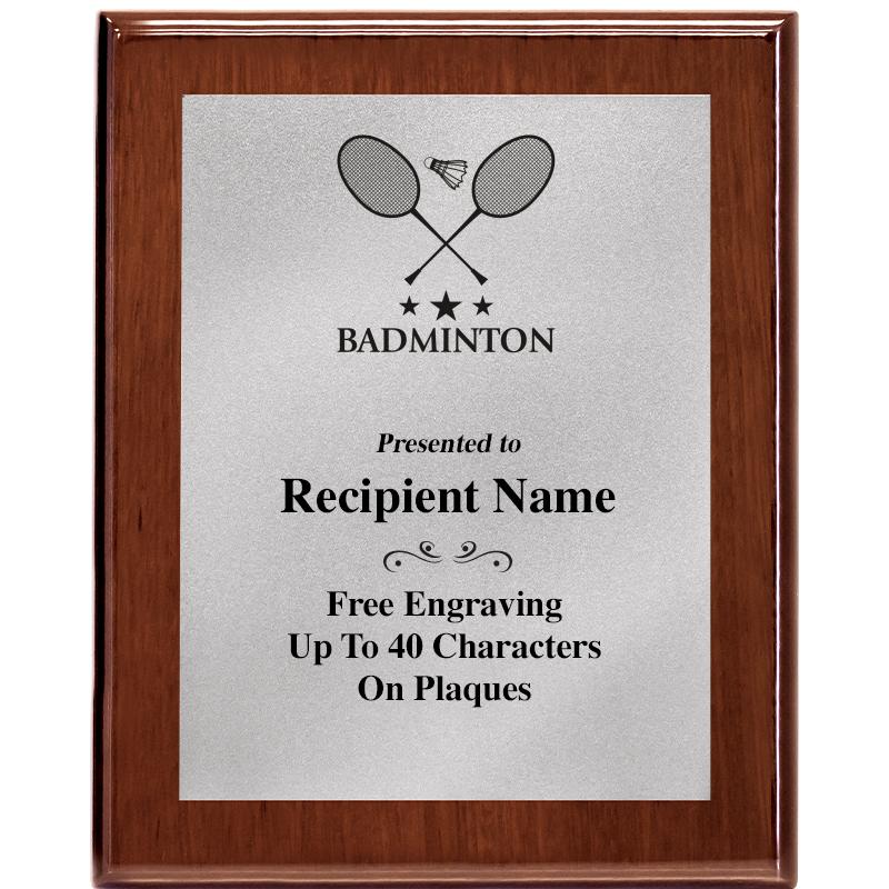 8X10 WALNUT PLQ MATTE SV PLT