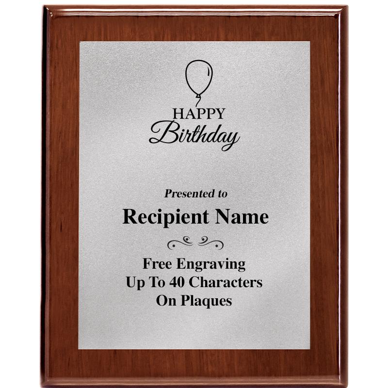 8X10 WALNUT PLQ MATTE SV PLT