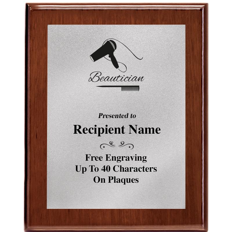 8X10 WALNUT PLQ MATTE SV PLT