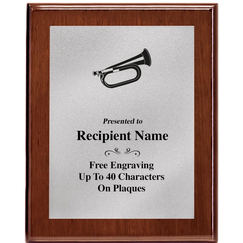 8X10 WALNUT PLQ MATTE SV PLT