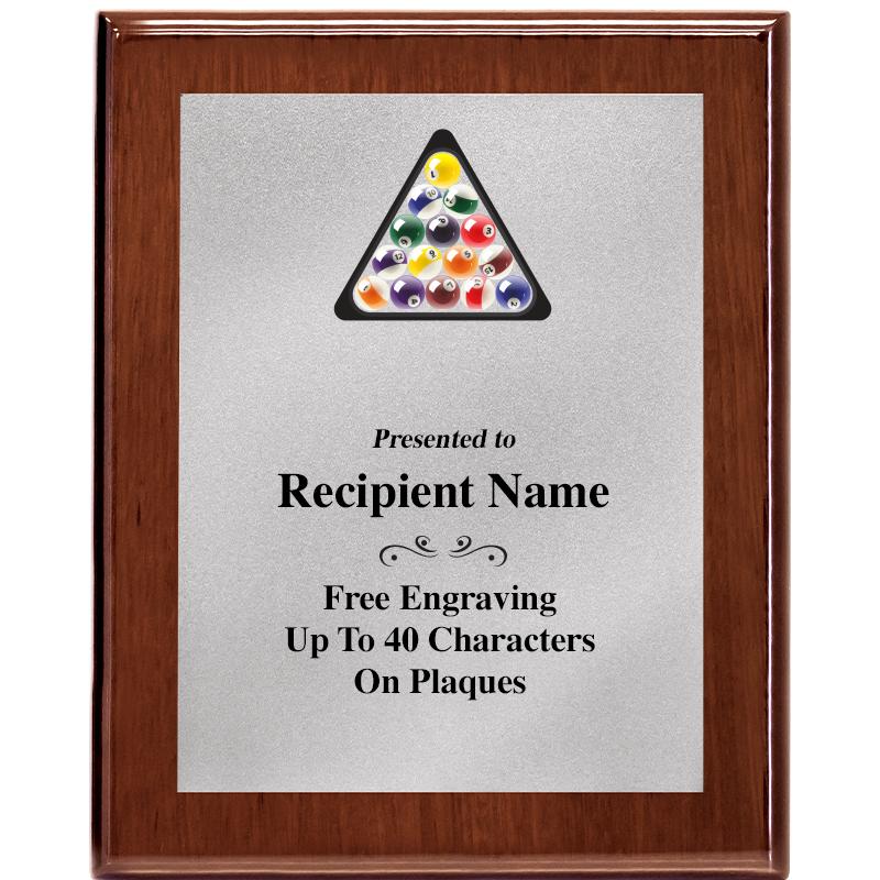 8X10 WALNUT PLQ MATTE SV PLT