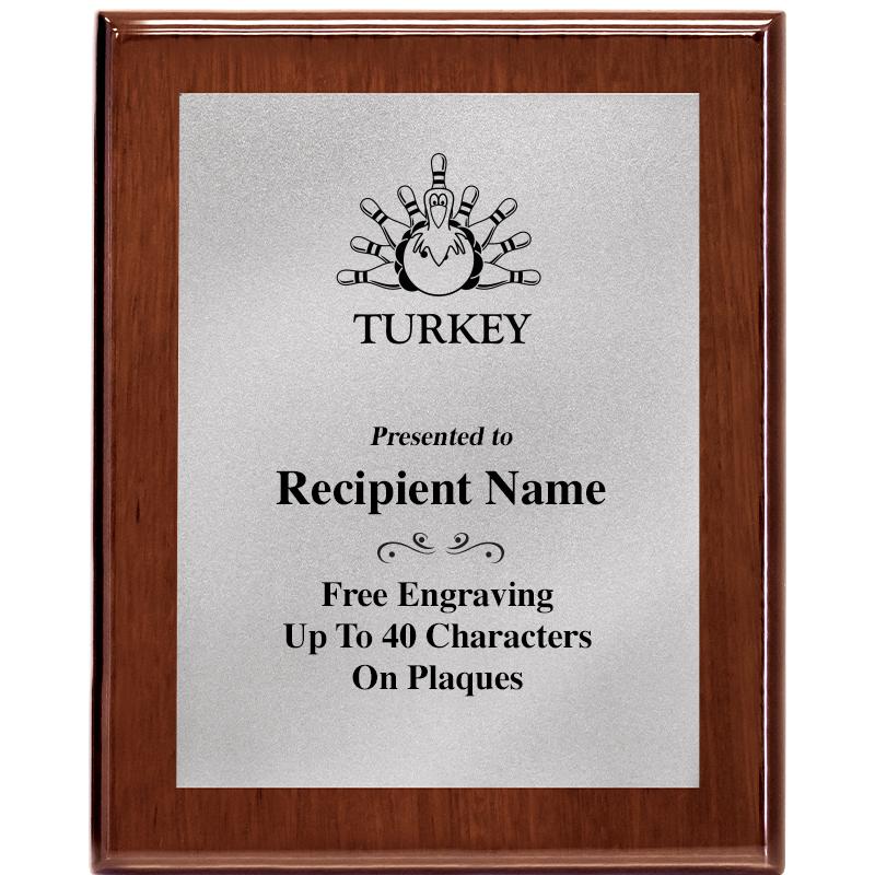 8X10 WALNUT PLQ MATTE SV PLT